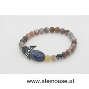 Armband Achat & Engel Dumortierit